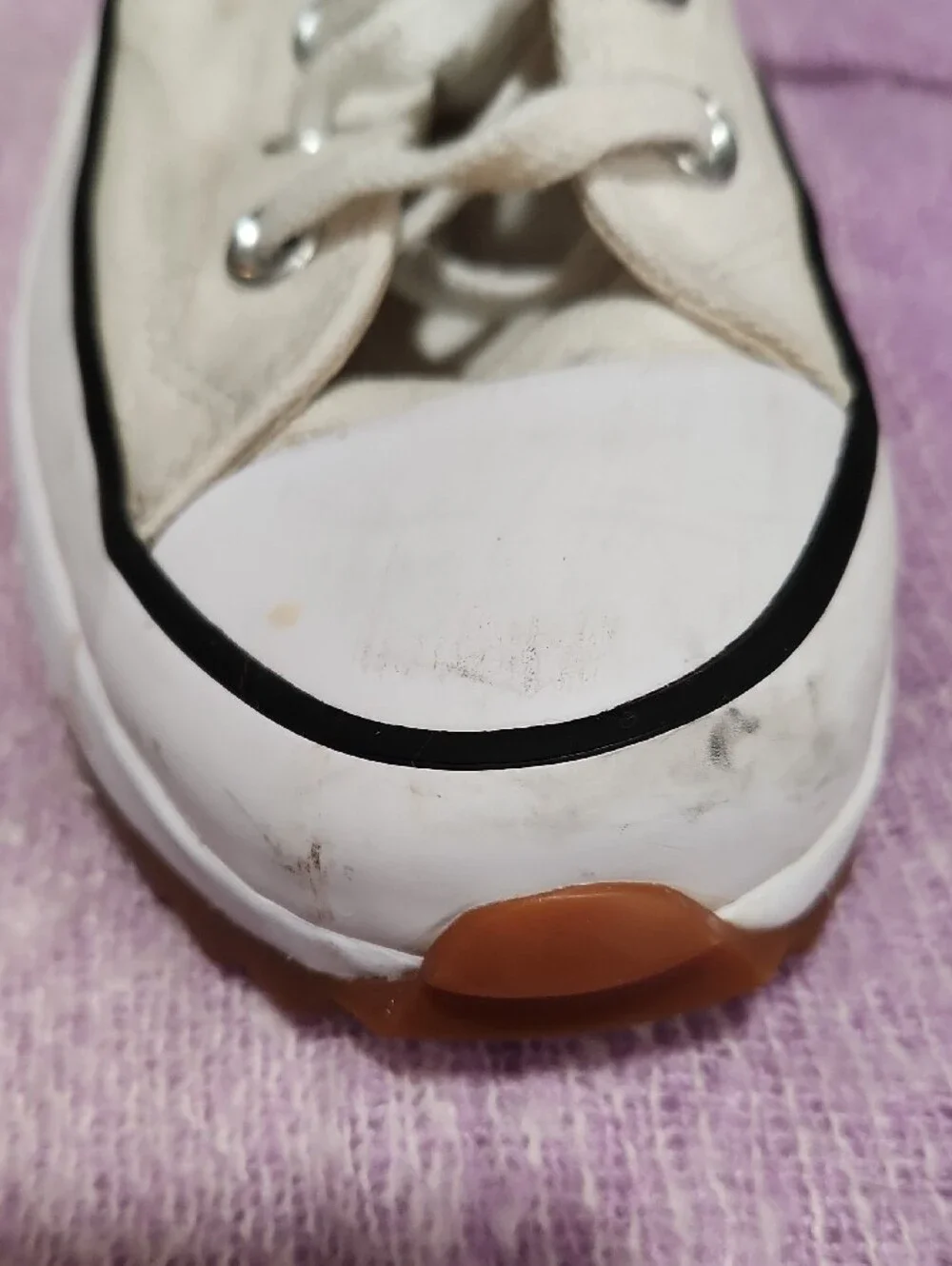 Canvas High-Top Athletic Sneakers in Off-White